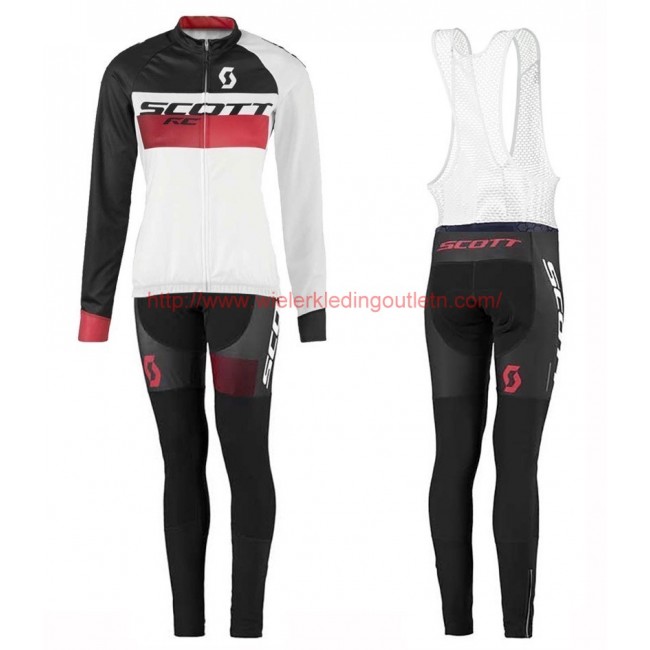 2016 Scott RC wit-zwart-rood Dames Set Wielerkleding Wielershirt lange mouw+Lange fietsbroeken Bib 213673 2016 Scott RC wit-zwart-rood Dames Set Wielerkleding Wielershirt lange mouw+Lange fietsbroeken Bib 213673