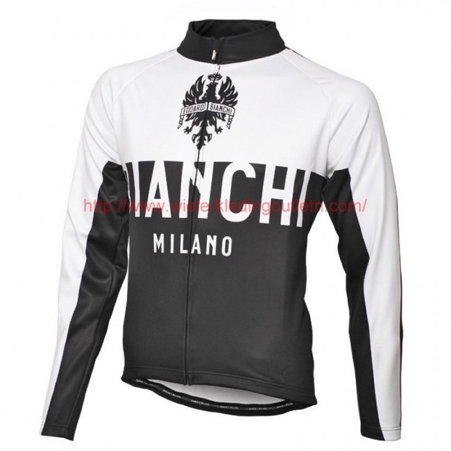 2016 Bianchi Milano Nalon wit-zwart Wielerkleding Wielershirt lange mouw 213522 2016 Bianchi Milano Nalon wit-zwart Wielerkleding Wielershirt lange mouw 213522