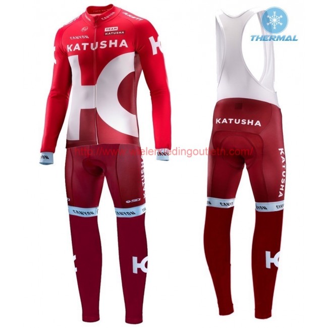 2016 Team Katusha Winter Set Wielerkleding Wielershirt lange mouw+Lange fietsbroeken Bib 213599 2016 Team Katusha Winter Set Wielerkleding Wielershirt lange mouw+Lange fietsbroeken Bib 213599