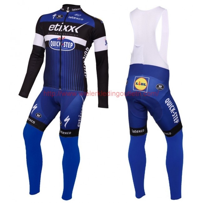 2016 Etixx-Quick Step Blauw Set Wielerkleding Wielershirt lange mouw+Lange fietsbroeken Bib 213608 2016 Etixx-Quick Step Blauw Set Wielerkleding Wielershirt lange mouw+Lange fietsbroeken Bib 213608