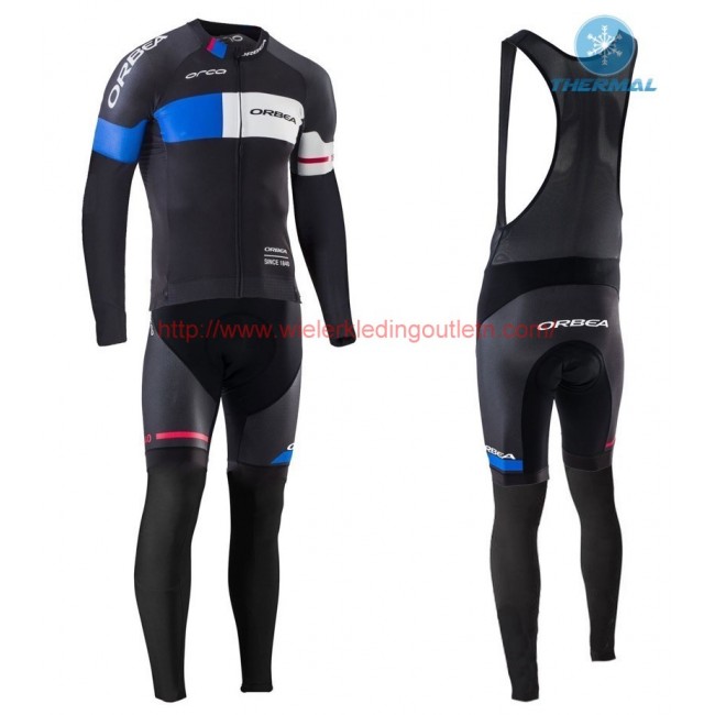 2016 Orbea Team Pro zwart-Blauw Winter Set Wielerkleding Wielershirt lange mouw+Lange fietsbroeken Bib 213635 2016 Orbea Team Pro zwart-Blauw Winter Set Wielerkleding Wielershirt lange mouw+Lange fietsbroeken Bib 213635