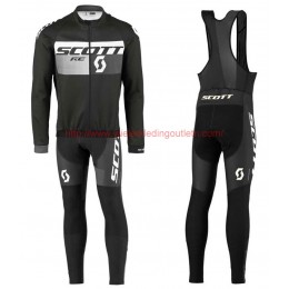 2016 Scott RC zwart-grijs Set Wielerkleding Wielershirt lange mouw+Lange fietsbroeken Bib 213688 2016 Scott RC zwart-grijs Set Wielerkleding Wielershirt lange mouw+Lange fietsbroeken Bib 213688