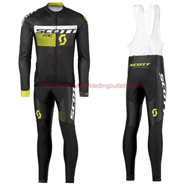 2016 Scott RC zwart-geel Set Wielerkleding Wielershirt lange mouw+Lange fietsbroeken Bib 213692 2016 Scott RC zwart-geel Set Wielerkleding Wielershirt lange mouw+Lange fietsbroeken Bib 213692