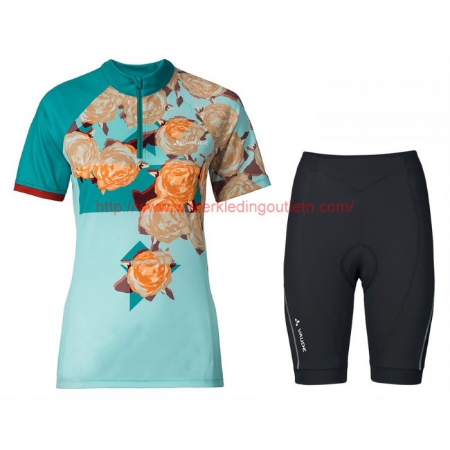 2017 Vaude Tomaly Flower Blauww Wielerkleding Wielershirt Korte Mouw+Korte Fietsbroeken 20176980 2017 Vaude Tomaly Flower Blauww Wielerkleding Wielershirt Korte Mouw+Korte Fietsbroeken 20176980