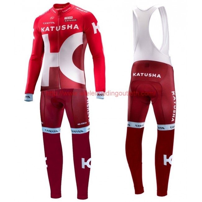 2016 Team Katusha Set Wielerkleding Wielershirt lange mouw+Lange fietsbroeken Bib 213598 2016 Team Katusha Set Wielerkleding Wielershirt lange mouw+Lange fietsbroeken Bib 213598