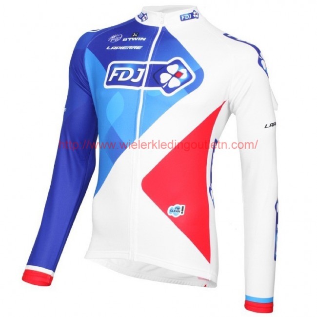 2016 Team FDJ wit Wielerkleding Wielershirt lange mouw 213589 2016 Team FDJ wit Wielerkleding Wielershirt lange mouw 213589