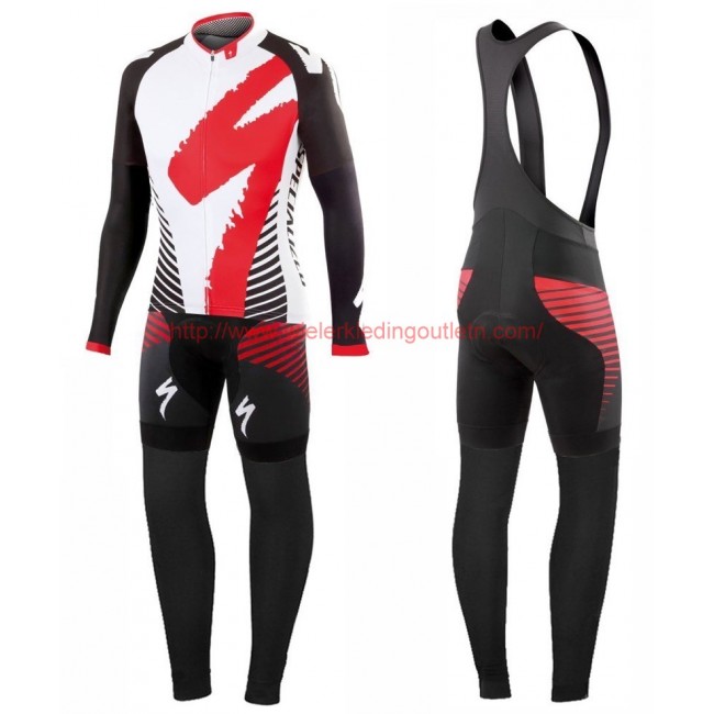 2016 Specialized Team LS wit-rood Set Wielerkleding Wielershirt lange mouw+Lange fietsbroeken Bib 213708 2016 Specialized Team LS wit-rood Set Wielerkleding Wielershirt lange mouw+Lange fietsbroeken Bib 213708