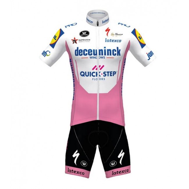 2020 DECEUNINCK QUICK-STEP Giro d- Italia Fietskleding Wielershirt Korte Mouw+Korte Fietsbroeken Bib fuchsia 2FTLZ 2020 DECEUNINCK QUICK-STEP Giro d- Italia Fietskleding Wielershirt Korte Mouw+Korte Fietsbroeken Bib fuchsia 2FTLZ