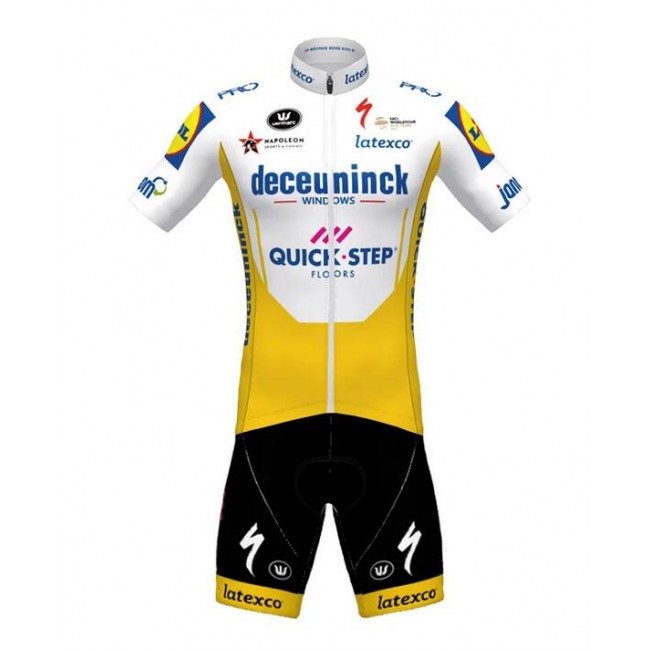 2020 DECEUNINCK QUICK-STEP TdF Fietskleding Wielershirt Korte Mouw+Korte Fietsbroeken Bib Geel Q6CEC 2020 DECEUNINCK QUICK-STEP TdF Fietskleding Wielershirt Korte Mouw+Korte Fietsbroeken Bib Geel Q6CEC