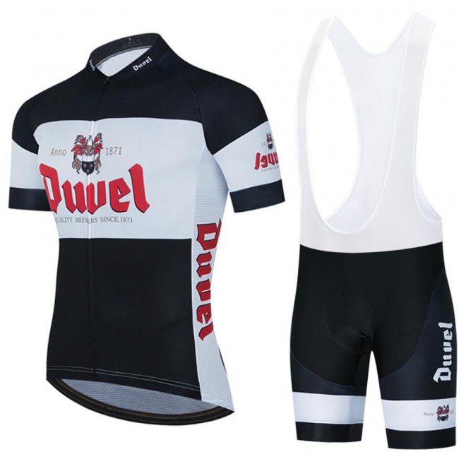 2020 Duvel Beer Fietskleding Wielershirt Korte Mouw+Korte Fietsbroeken Bib zwart ROU9A 2020 Duvel Beer Fietskleding Wielershirt Korte Mouw+Korte Fietsbroeken Bib zwart ROU9A