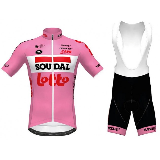 Lotto Soudal 2020 Giro d- Italia Fietskleding Wielershirt Korte Mouw+Korte Fietsbroeken Bib fuchsia 2G18M Lotto Soudal 2020 Giro d- Italia Fietskleding Wielershirt Korte Mouw+Korte Fietsbroeken Bib fuchsia 2G18M