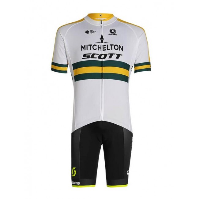 2020 MITCHELTON SCOTT Australian Champion Fietskleding Wielershirt Korte Mouw+Korte Fietsbroeken Bib H07MV 2020 MITCHELTON SCOTT Australian Champion Fietskleding Wielershirt Korte Mouw+Korte Fietsbroeken Bib H07MV