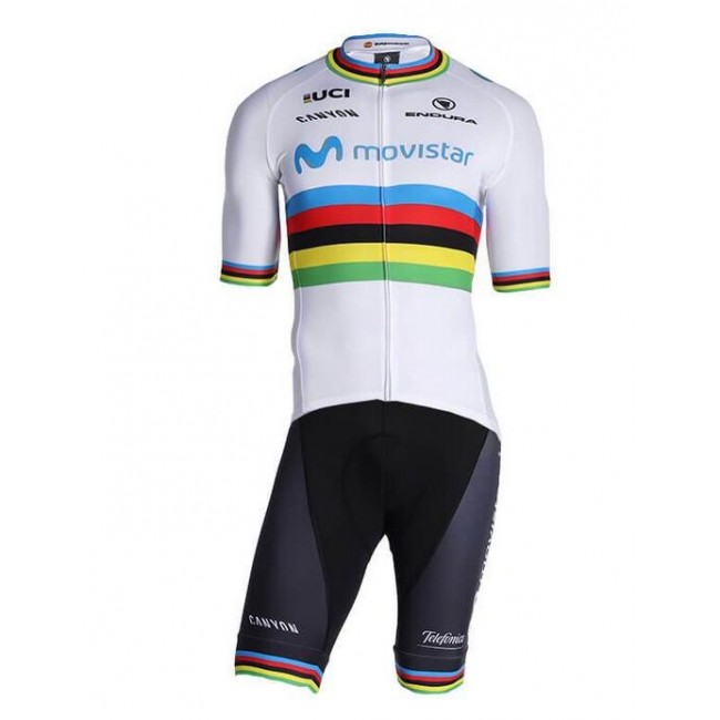 MOVISTAR TEAM World Champion Fietskleding Wielershirt Korte Mouw+Korte Fietsbroeken Bib 7BO7N MOVISTAR TEAM World Champion Fietskleding Wielershirt Korte Mouw+Korte Fietsbroeken Bib 7BO7N