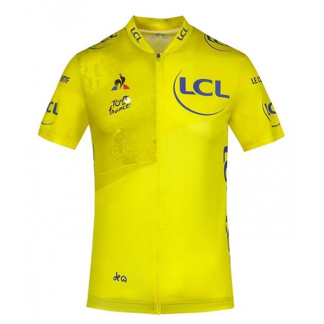 2020 Tour de France Fietsshirt Korte Mouw Geel OIDRY 2020 Tour de France Fietsshirt Korte Mouw Geel OIDRY