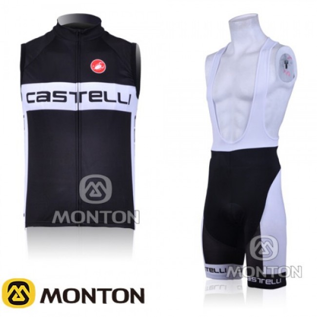 2011 CASTELLI zwart and wit Fietsshirt Zonder Mouwen Korte fietsbroeken Bib met zeem Fietspakken 4520 2011 CASTELLI zwart and wit Fietsshirt Zonder Mouwen Korte fietsbroeken Bib met zeem Fietspakken 4520