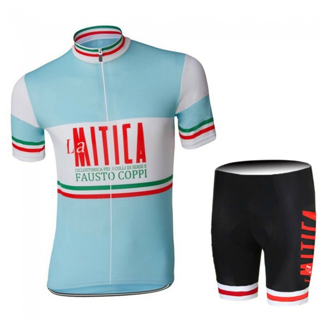 Set La Mitica Fausto Coppi 2021 Fietskleding Fietsshirt Korte Mouw+Korte Fietsbroeken Bib 2021130 Set La Mitica Fausto Coppi 2021 Fietskleding Fietsshirt Korte Mouw+Korte Fietsbroeken Bib 2021130