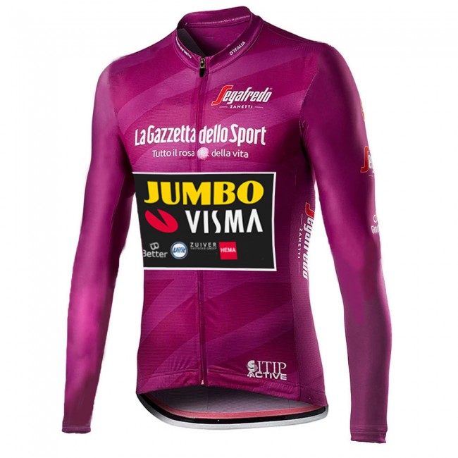 Giro D-italia Jumbo Visma 2021 Fietskleding Fietsshirt Lange Mouw 2021045 Giro D-italia Jumbo Visma 2021 Fietskleding Fietsshirt Lange Mouw 2021045