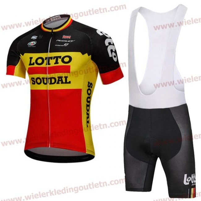 2018 Lotto Soudal zwart geel rood Wielerkleding Set Wielershirt Korte Mouw+Fiets Koersbroek A2018922 2018 Lotto Soudal zwart geel rood Wielerkleding Set Wielershirt Korte Mouw+Fiets Koersbroek A2018922