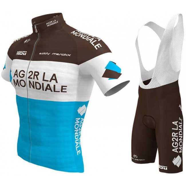 AG2R LA MONDIALE 2019 Fietskleding Set Fietsshirt Korte Mouw+Korte fietsbroeken Bib 190224034 AG2R LA MONDIALE 2019 Fietskleding Set Fietsshirt Korte Mouw+Korte fietsbroeken Bib 190224034