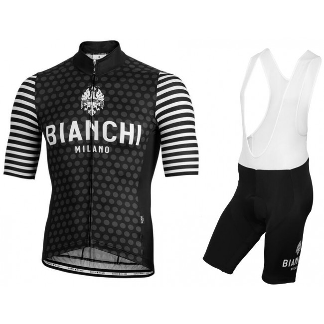 BIANCHI MILANO Davoli Black Fietskleding Set Fietsshirt Korte Mouw+Korte fietsbroeken Bib 190224054 BIANCHI MILANO Davoli Black Fietskleding Set Fietsshirt Korte Mouw+Korte fietsbroeken Bib 190224054