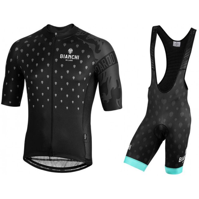 BIANCHI MILANO Savignano Black Fietskleding Set Fietsshirt Korte Mouw+Korte fietsbroeken Bib 190224059 BIANCHI MILANO Savignano Black Fietskleding Set Fietsshirt Korte Mouw+Korte fietsbroeken Bib 190224059