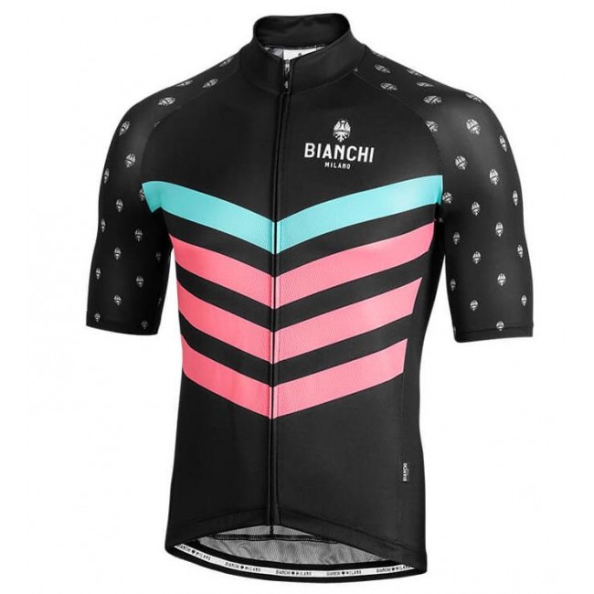 BIANCHI MILANO Nicandro Black Fietsshirt korte mouw 190224066 BIANCHI MILANO Nicandro Black Fietsshirt korte mouw 190224066
