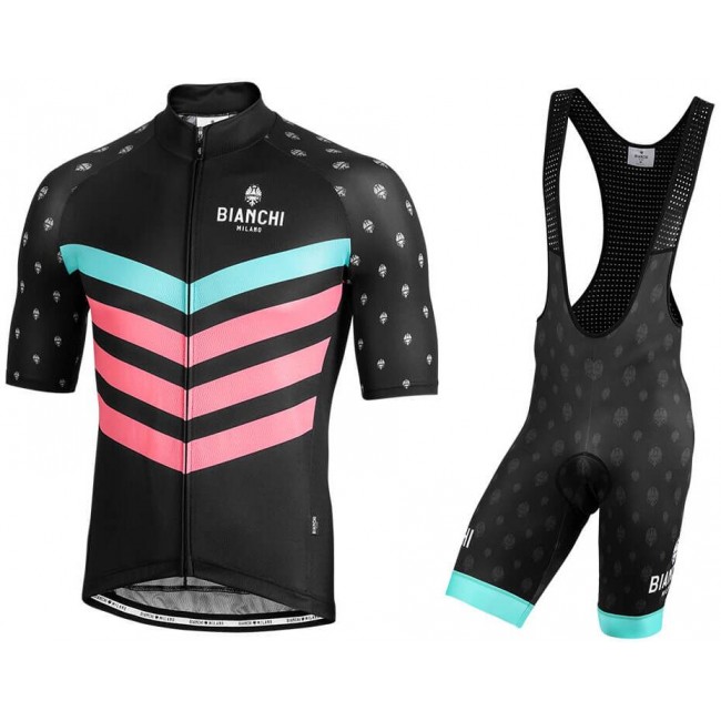 BIANCHI MILANO Nicandro Black Fietskleding Set Fietsshirt Korte Mouw+Korte fietsbroeken Bib 190224067 BIANCHI MILANO Nicandro Black Fietskleding Set Fietsshirt Korte Mouw+Korte fietsbroeken Bib 190224067