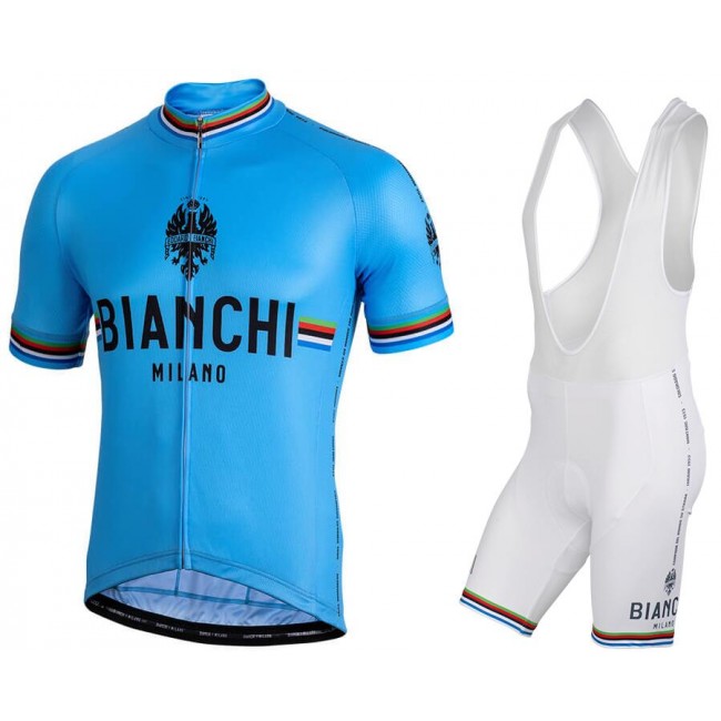 BIANCHI MILANO New Pride blue Fietskleding Set Fietsshirt Korte Mouw+Korte fietsbroeken Bib 190224094 BIANCHI MILANO New Pride blue Fietskleding Set Fietsshirt Korte Mouw+Korte fietsbroeken Bib 190224094