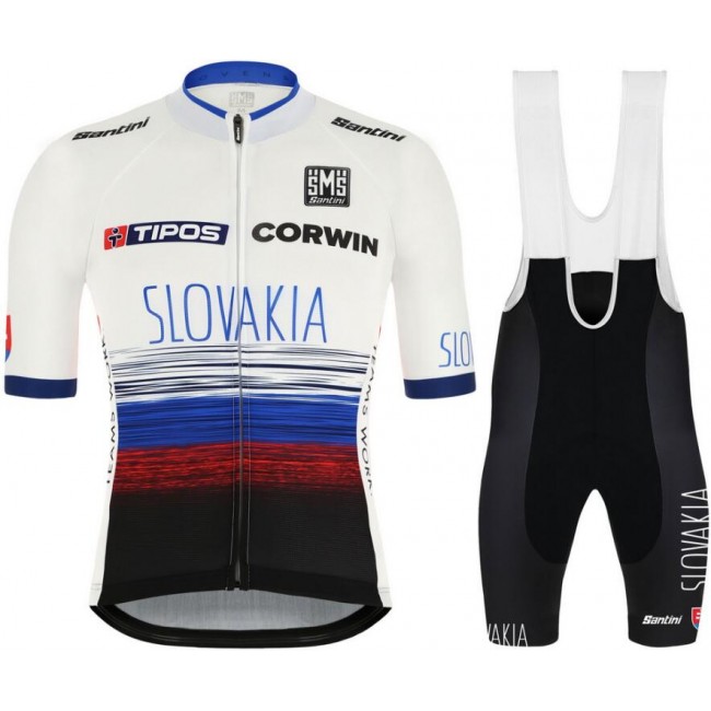 Slovakia National 2019 Fietskleding Set Fietsshirt Korte Mouw+Korte fietsbroeken Bib 19040715 Slovakia National 2019 Fietskleding Set Fietsshirt Korte Mouw+Korte fietsbroeken Bib 19040715