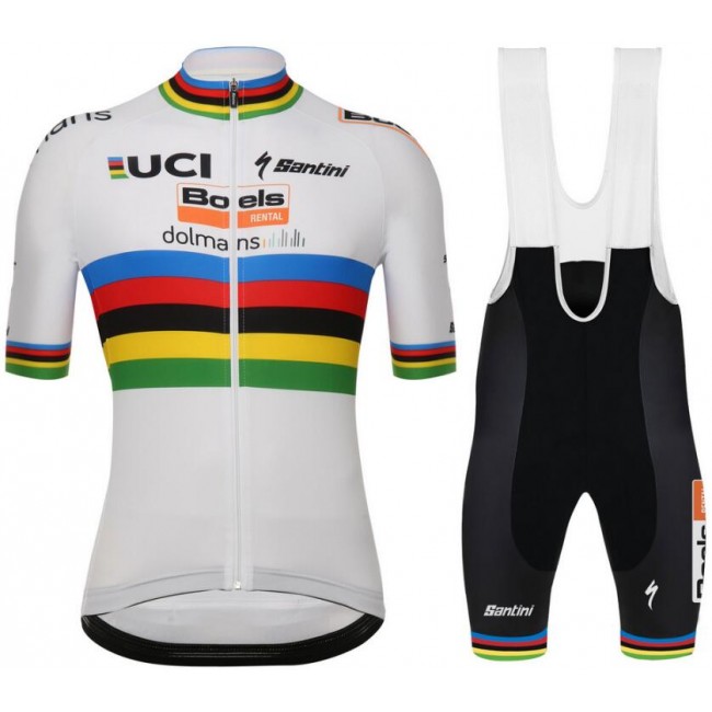 Boels Dolmans 2019 World Champion Fietskleding Set Fietsshirt Korte Mouw+Korte fietsbroeken Bib 19040721 Boels Dolmans 2019 World Champion Fietskleding Set Fietsshirt Korte Mouw+Korte fietsbroeken Bib 19040721