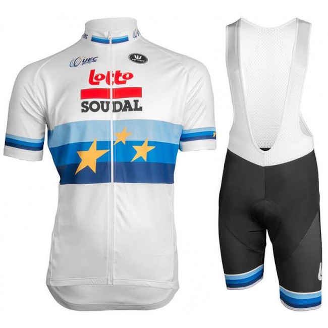 LOTTO SOUDAL European Champion 2019 Fietskleding Set Fietsshirt Korte Mouw+Korte fietsbroeken Bib 19040755 LOTTO SOUDAL European Champion 2019 Fietskleding Set Fietsshirt Korte Mouw+Korte fietsbroeken Bib 19040755