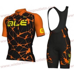ALE SOLID Cracle orange Wielerkleding Set Wielershirt korte mouwen+Fiets Koersbroek A2018992 ALE SOLID Cracle orange Wielerkleding Set Wielershirt korte mouwen+Fiets Koersbroek A2018992
