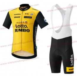 LottoNL-Jumbo 2018 Wielerkleding Set Wielershirt korte mouwen+Fiets Koersbroek D142 LottoNL-Jumbo 2018 Wielerkleding Set Wielershirt korte mouwen+Fiets Koersbroek D142