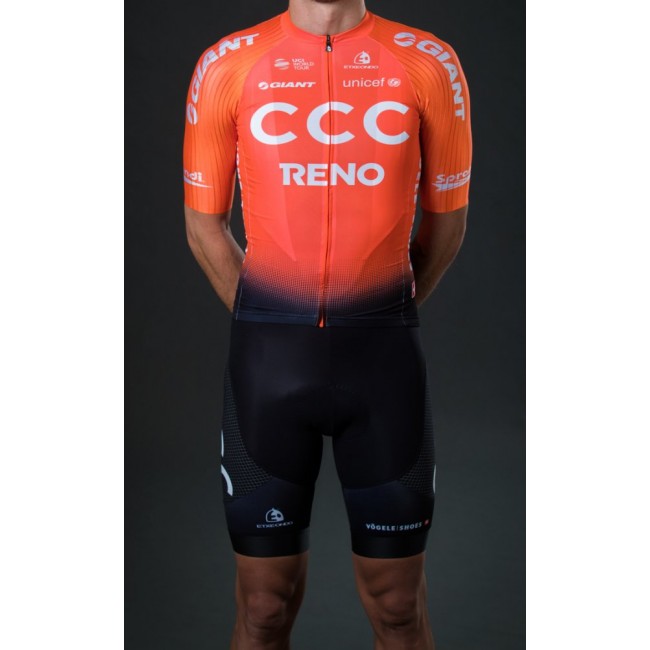 CCC Team Reno Orange 2019 Fietskleding Set Fietsshirt Korte Mouw+Korte fietsbroeken Bib 190224105 CCC Team Reno Orange 2019 Fietskleding Set Fietsshirt Korte Mouw+Korte fietsbroeken Bib 190224105