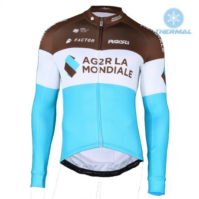 2018 AG2R La Mondiale Profteam Fietsshirt lange mouw Winter UD0qF 2018 AG2R La Mondiale Profteam Fietsshirt lange mouw Winter UD0qF
