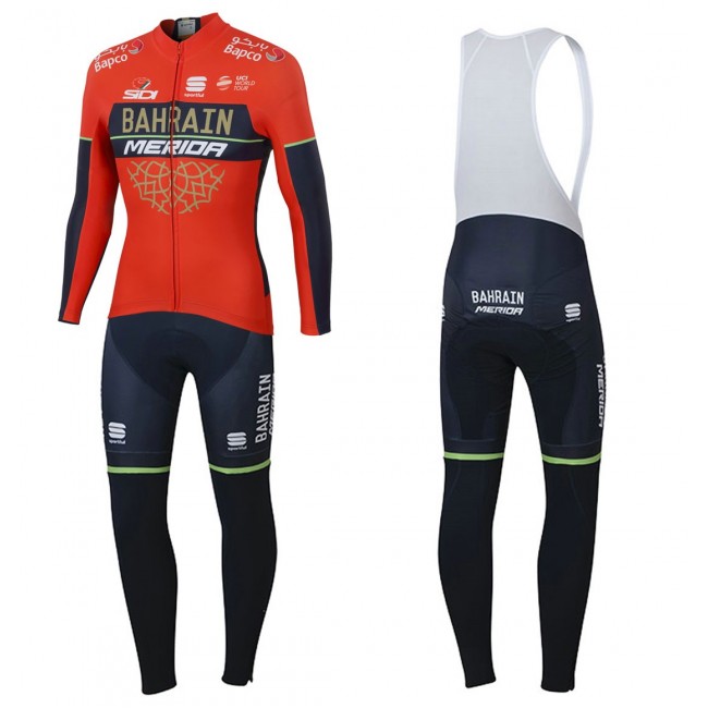 2018 Profteam Merida Bahrain rood Fietskleding Fietsshirt lange mouw+Lange fietsbroeken Bib PSAjq 2018 Profteam Merida Bahrain rood Fietskleding Fietsshirt lange mouw+Lange fietsbroeken Bib PSAjq
