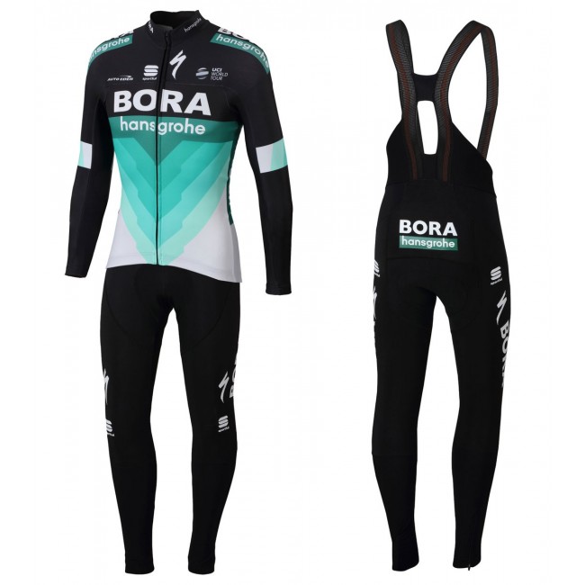 2018 Profteam Bora Hansgrohe zwart Fietskleding Fietsshirt lange mouw+Lange fietsbroeken Bib JCClj 2018 Profteam Bora Hansgrohe zwart Fietskleding Fietsshirt lange mouw+Lange fietsbroeken Bib JCClj