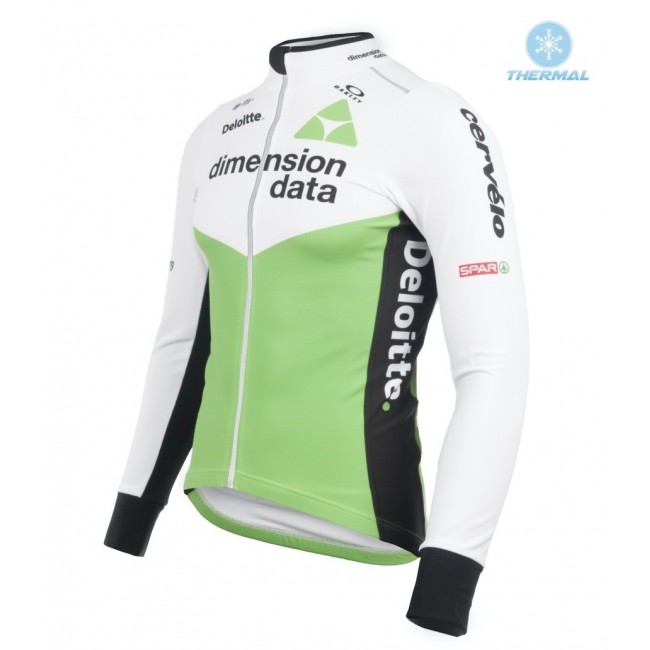 2018 Dimension Data wit Fietsshirt lange mouw Winter blJNL 2018 Dimension Data wit Fietsshirt lange mouw Winter blJNL