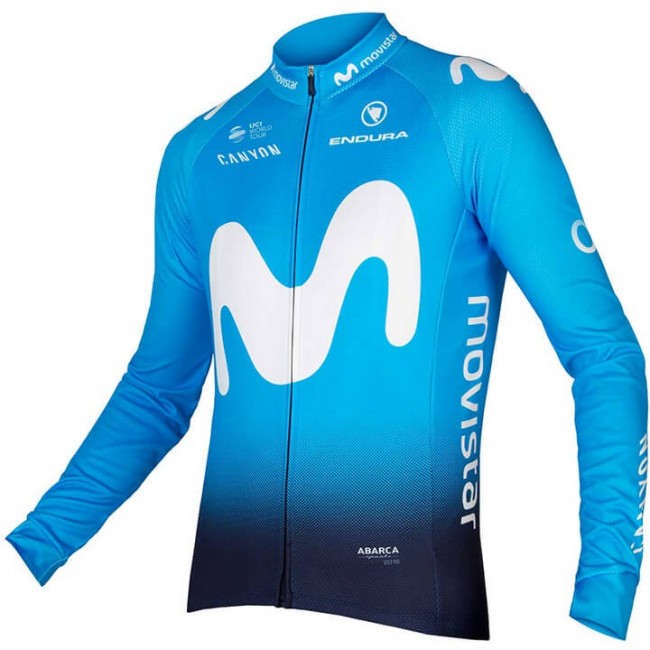 2018 Movistar Profteam blauw Wielershirts lange mouw ZA814 2018 Movistar Profteam blauw Wielershirts lange mouw ZA814