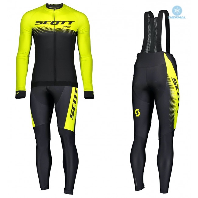 2019 Scott-RC PRO zwart-geel winterset Wielerkleding Set Wielershirts lange mouw+fietsbroek lang met zeem cSJPB 2019 Scott-RC PRO zwart-geel winterset Wielerkleding Set Wielershirts lange mouw+fietsbroek lang met zeem cSJPB