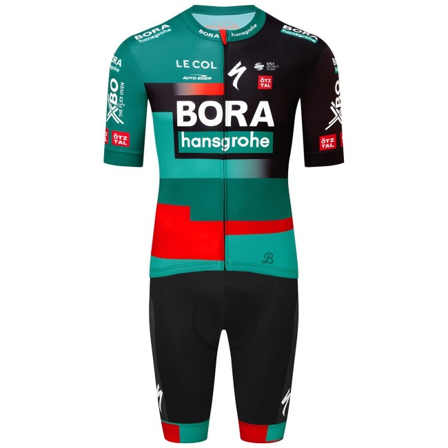 BORA-hansgrohe 2023 set (wielershirt met korte mouwen + koersbroek) professionele wielerploeg BORA-hansgrohe 2023 set (wielershirt met korte mouwen + koersbroek) professionele wielerploeg