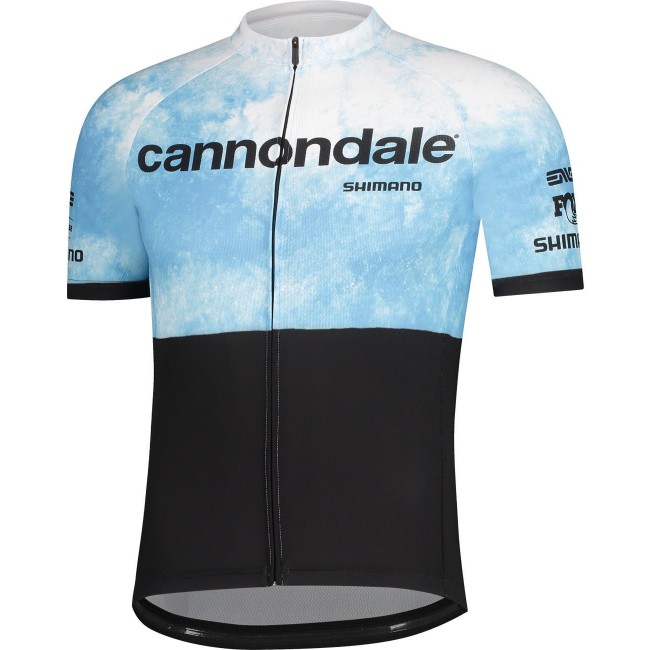 Cannondale FACTORY RACING 2022 Limited Edition korte mouw wielershirt zwart/blauw professioneel wielerteam Cannondale FACTORY RACING 2022 Limited Edition korte mouw wielershirt zwart/blauw professioneel wielerteam