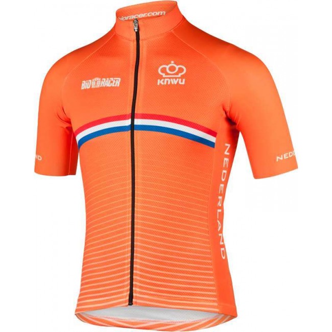 NEDERLAND 2022 wielershirt korte mouw (lange rits) nationale wielerploeg NEDERLAND 2022 wielershirt korte mouw (lange rits) nationale wielerploeg