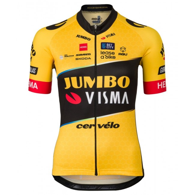 TEAM JUMBO-VISMA 2023 dames wielershirt met korte mouwen professioneel wielerteam TEAM JUMBO-VISMA 2023 dames wielershirt met korte mouwen professioneel wielerteam